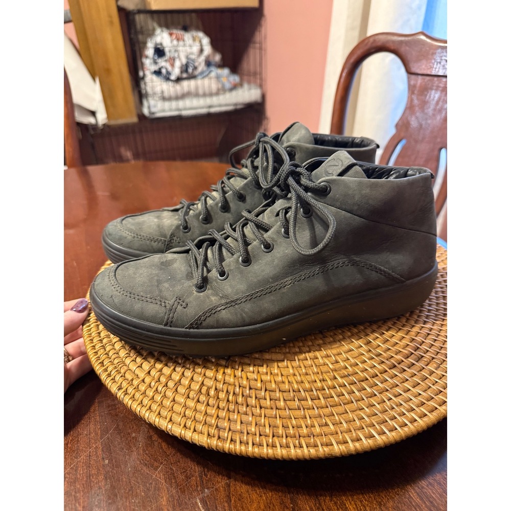 Ecco Soft 7 Tred Hydromax Mens Gray Nubuck Leather Chukka Sneaker Boots 43 9-9.5 - Picture 2 of 10